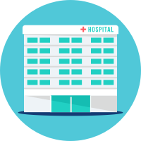 Icon of a hospital building